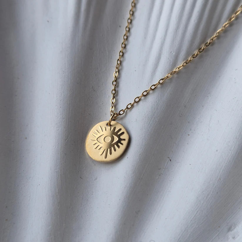 Sorella of May Ayla Evil Eye Necklace Gold