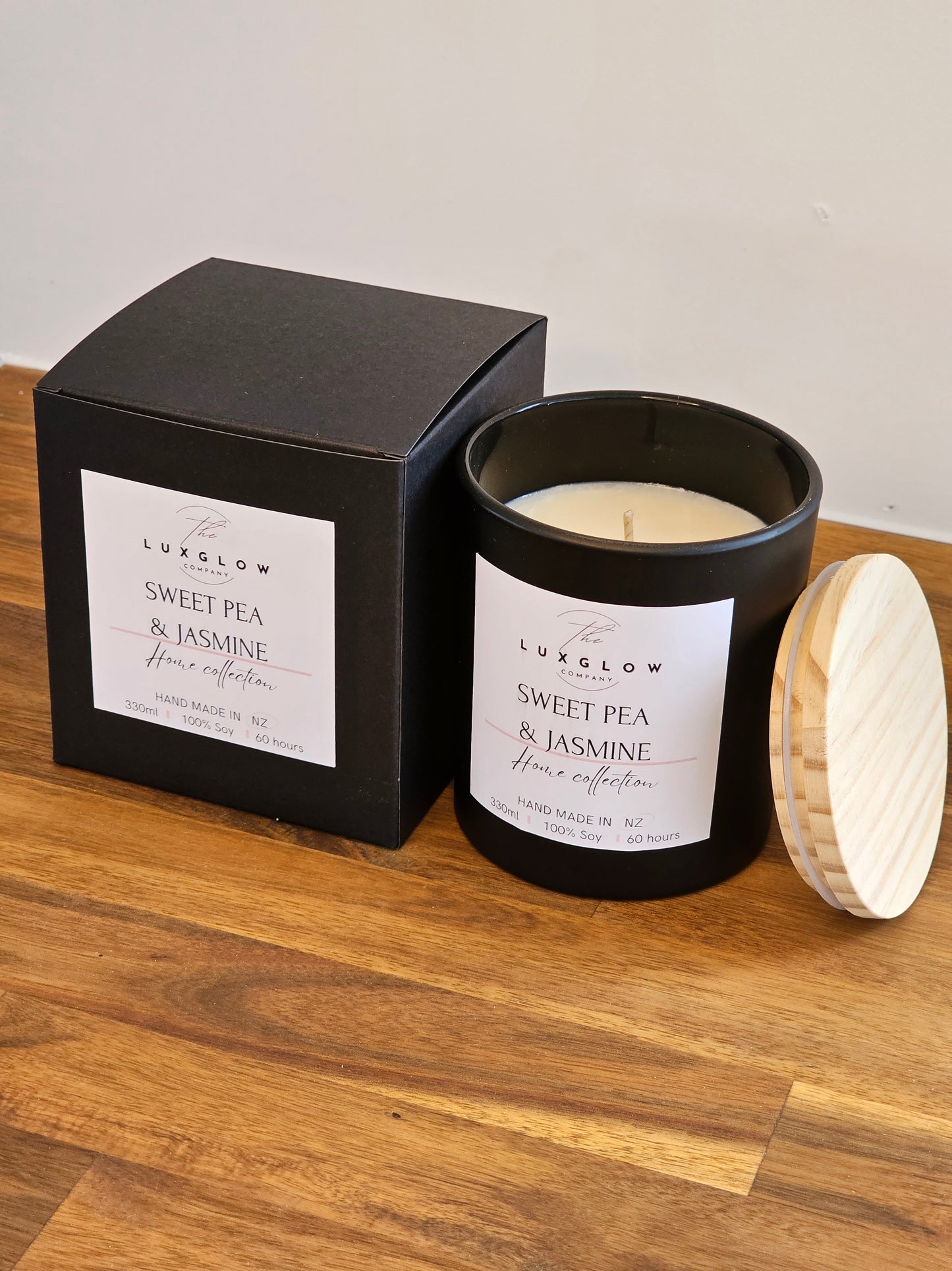 The Lux Glow Company -Sweet Pea & Jasmine Candle