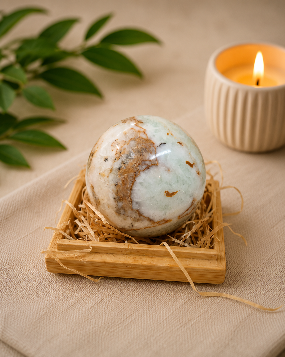 Pistachio Calcite Sphere