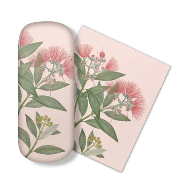 100% NZ Glasses Case -Vintage Botanical Pohutukawa