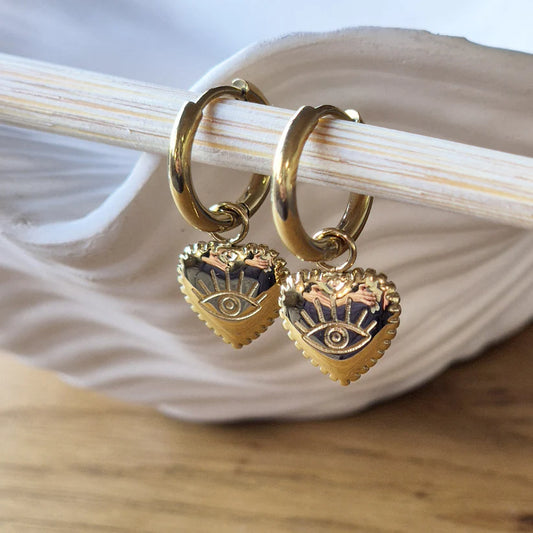 Sorella of May Vela - Stainless Steel Hoop Earring - Gold