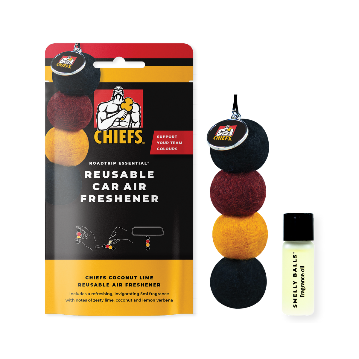 Smelly Balls Car Air Freshener - Waikato Chiefs Rugby