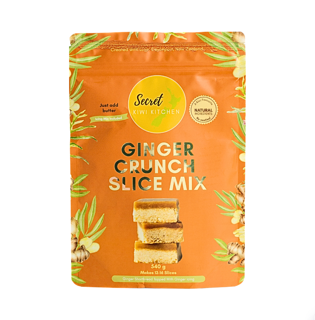 Secret Kiwi Kitchen -Ginger Crunch Slice