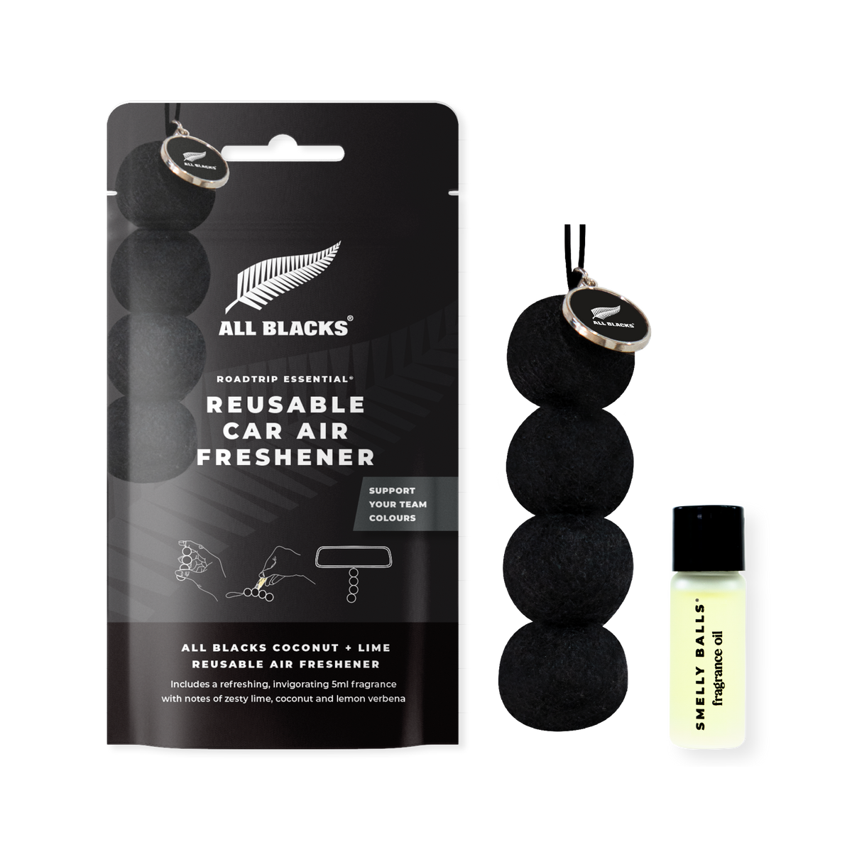 Smelly Balls Car Air Freshener - New Zealand All Blacks