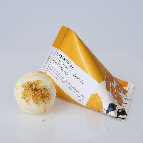 Bath Bomb Singles SWEET ORANGE + CALENDULA BATH by Bontanicals