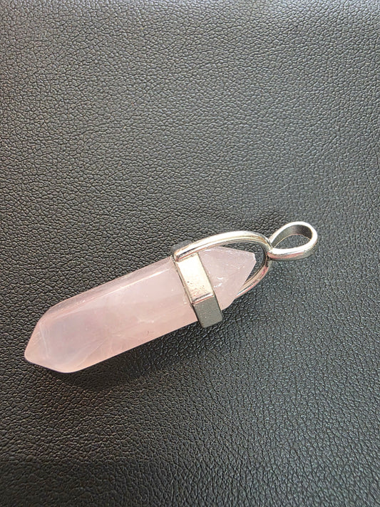 Crystal Pendant -Rose Quartz